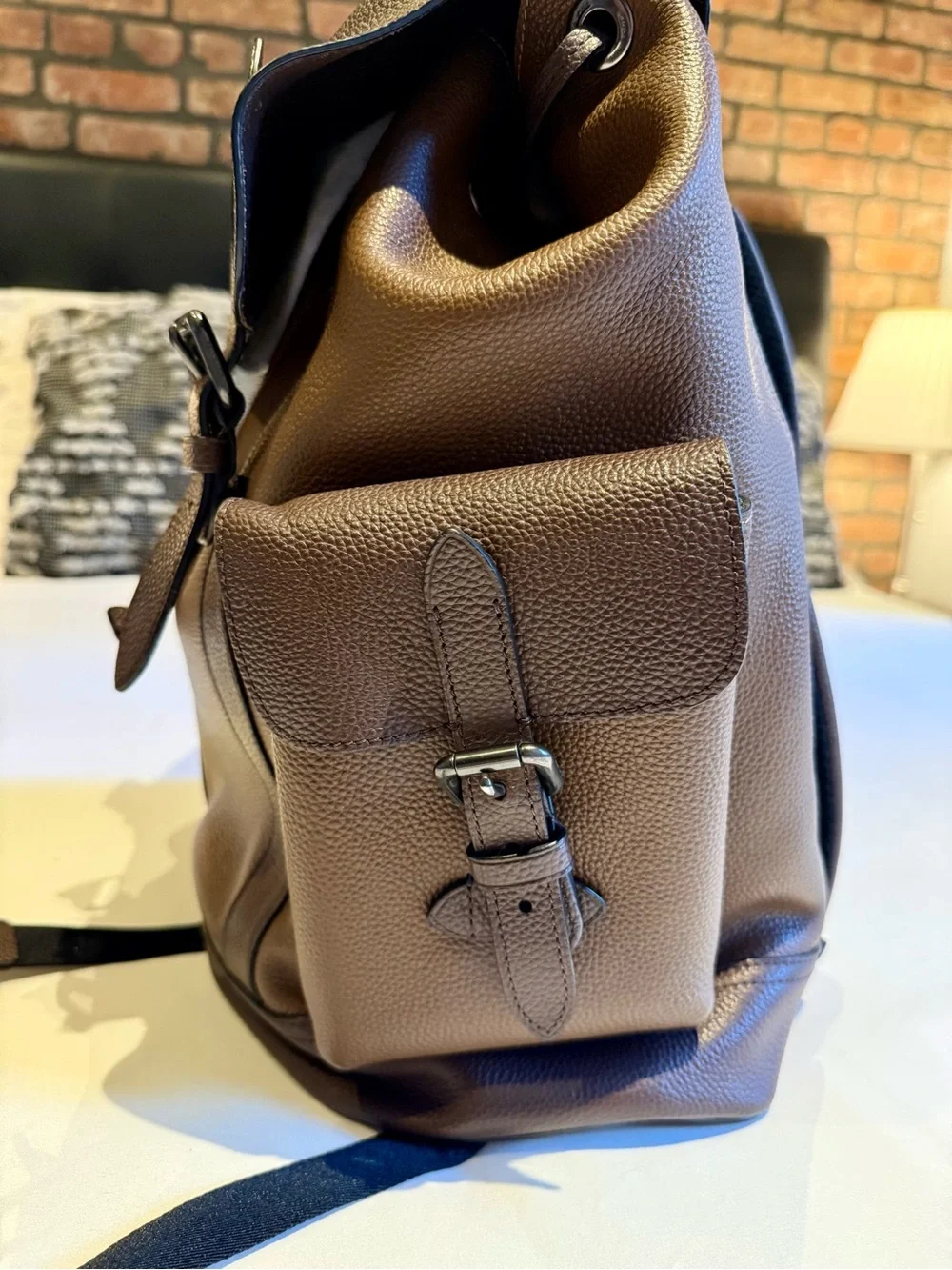 Coach Men's Two-Tone Brown Leather Backpack